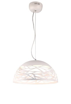 Biała lampa wisząca abażur ŻYRANDOL 50cm LED 30W 2400lm