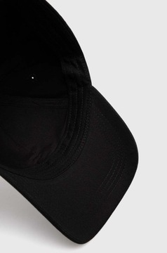 Karl Lagerfeld czapka z daszkiem bawełniana kolor czarny z aplikacją 240W34