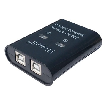 Out Splitter USB Printer Sharing Plug Black