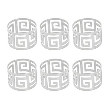 6 шт. Кольца для салфеток Тканевые салфетки Элегантные обеденные столы Argent