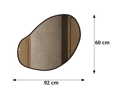 Настенное подвесное зеркало неправильной формы NER 83 см