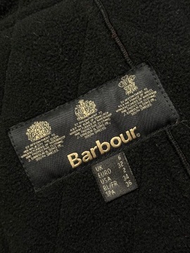 BARBOUR Ocieplana Kurtka Pikowana Przejściowa Damska z Paskiem Logo r. 32