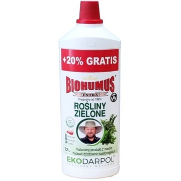 BIOHUMUS Extra KWIATY ZIELONE nawóz organiczny 1L