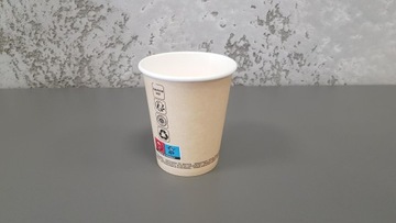 50ШТ БУМАЖНЫЕ СТАКАНКИ 250МЛ ДЛЯ КОФЕЙНЫХ НАПИТКОВ ОДНОРАЗОВЫЕ