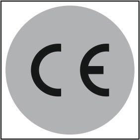Certyfikat CE odporna naklejka CE 5szt 10 mm szara