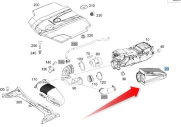 FILTR VZDUCHU MERCEDES C TŘÍDA GLC 200 220D 250D