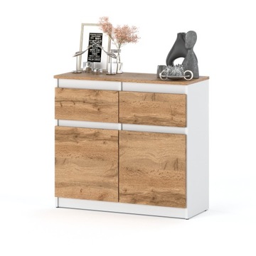 Komoda OLA szafka 80 cm 2 szuflady nowoczesna pojemna rtv system LUX