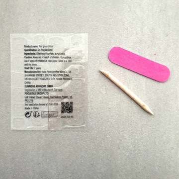 PAZNOKCIE SZTUCZNE TIPSY SHORT SQUARE NUDE KWADRAT SAMOPRZYLEPNE 24SZT