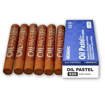 PASTELE OLEJNE MOP-6 KPL. 6 SZT.KOLOR 525 SIENA SPALONA MUNGYO