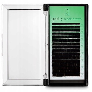 НАКЛАДНЫЕ РЕСНИЦЫ Rarity Черный Коричневый Ресницы завитки M | 0,07 мм | 8 мм