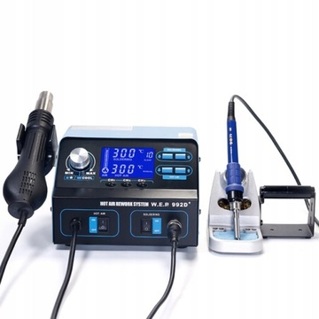 Паяльная станция HOTAIR WEP 992D+ 2в1 HotAir + жало