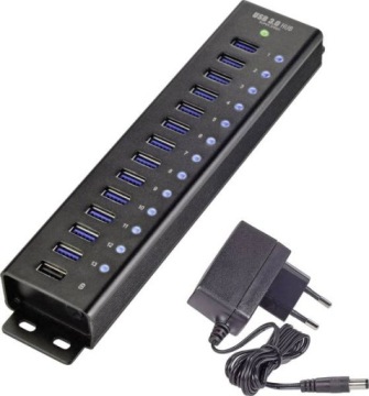 Концентратор 13x USB 3.0 с портом быстрой зарядки Renkforce