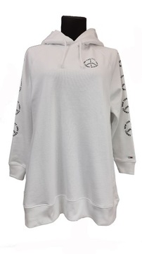 Bluza długa biała hoodie z logo TOMMY HILFIGER M
