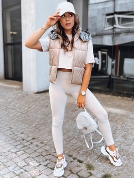 ЖИЛЕТ СТЕГАНЫЙ ЖЕНСКИЙ С КАПЮШОНОМ, размер. М