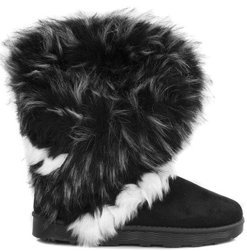 ЧЕРНЫЕ ТЕПЛЫЕ СНЕЖНЫЕ БОТИНКИ НА МЕХЕ 37