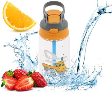 BUTELKA BIDON ZE SŁOMKĄ Z USTNIKIEM DLA DZIECI 480 ml