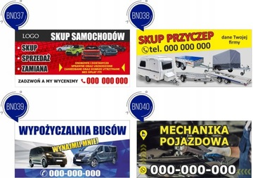 Reklama Naklejka na samochód LOGO OKNA DRZWI