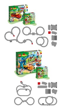 БЛОКИ LEGO DUPLO 10872 ВИАДУКТ + ПУТИ LEGO 10882 ДЛЯ ПОЕЗДА 10874 И 10875