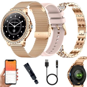 Smartwatch Zegarek Damski Wodooporny Menu PL Rozmowy 1.32