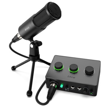 АУДИОИНТЕРФЕЙС FIFINE AMPLI1 STUDIO MIXER XLR PHANTHOM +48 В USB-C