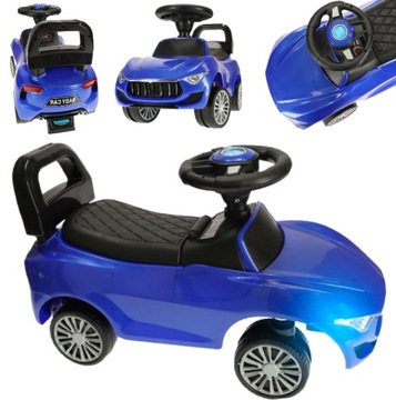 Машинка-толкач со звуком и светом. Белый.