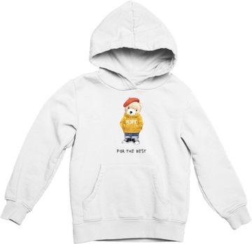 Bluza z Kapturem Miś Ralph Z Misiem 1 Biała M