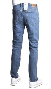 LEE DAREN proste spodnie jeans straight ZIP FLY Niebieski W34 L30