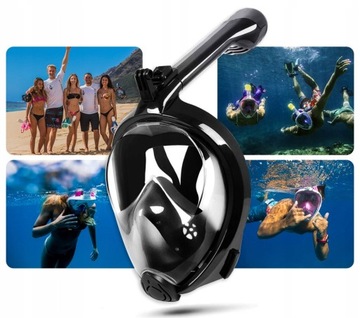 МАСКА ПОЛНОЛИЦЕВАЯ ДЛЯ ДАЙВИНГА для подводного плавания, СКЛАДНАЯ, размер S/M, НЕ ЗАТУПАЕТСЯ.