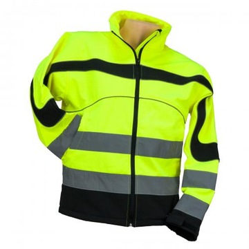 Kurtka Softshell URGENT Odblaskowa Wodoodporna Profesjonalna Ż, L