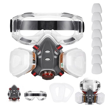 MASKA PRZECIWPYŁOWA RESPIRATOR PÓŁTWARZOWY WIELOKROTNEGO UŻYTKU BIAŁY