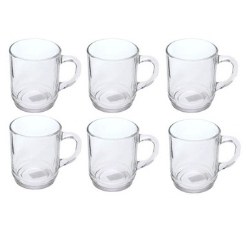 LUMINARC komplet 6 kubków 250 ml kubek przezroczysty przezroczyste kubki