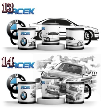 ВОЛШЕБНАЯ КРУЖКА BMW + ИМЯ + КАРТОН