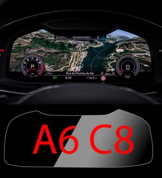 Folia ochronna mat PREMIUM UV VIRTUAL COCKPIT licznik AUDI A6 C8