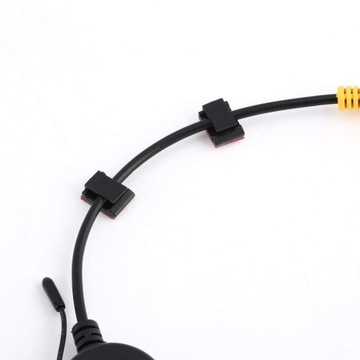 держатель шнура самоклеящийся 6шт черный 3М