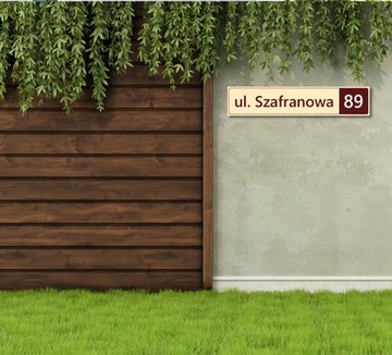 Адресная табличка с номерами домов и заборов 60х12.