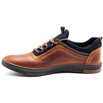 КОЖАНЫЕ ТУФЛИ МУЖСКИЕ K24 CAMEL POLISH 46