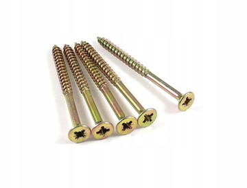 Wkręty hartowane do drewna 3,5x60 mm 1kg OCYNK złote żółte