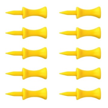 Tee z piłeczkami golfowymi Plastikowe koszulki golfowe Golfowe kołki ograniczające z tworzywa sztucznego 43 mm Żółte