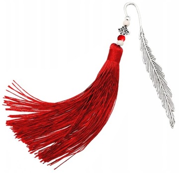 ZAKŁADKA DO KSIĄŻKI PIÓRKO Z FRĘDZLEM NA PREZENT