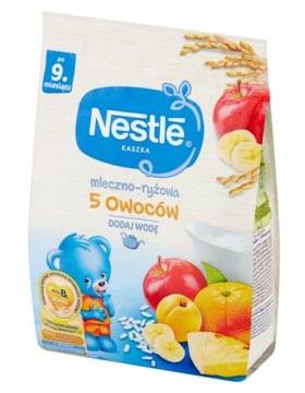 Kaszka mleczno-ryżowa 5 owoców 9 mc 230g Nestle