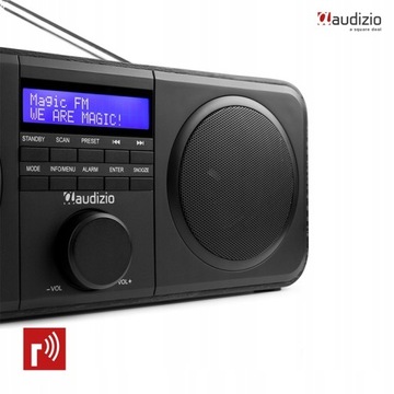 FM DAB стерео цифровое радио + будильник черный Audizio