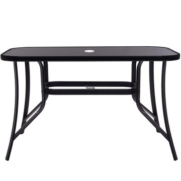 STÓŁ OGRODOWY SZKLANY DUŻY 120x70cm MEBLE NA TARAS OGRÓD TARASOWY BALKONOWY