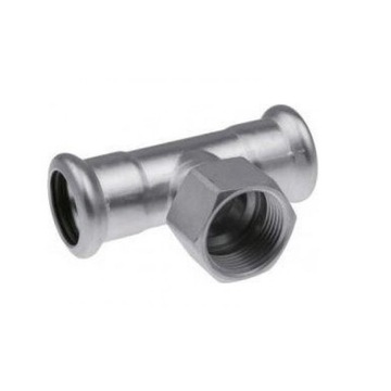 Inox Trójnik z GW press 22x Rp1/2 x 22,KAN Therm