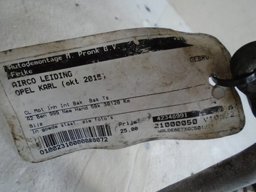 PŘÍVOD KLIMATIZACE 42348991 OPEL KARL 1.0