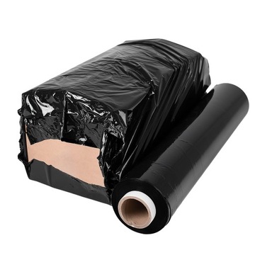 10x 3 kg folia stretch czarna do pakowania paczek