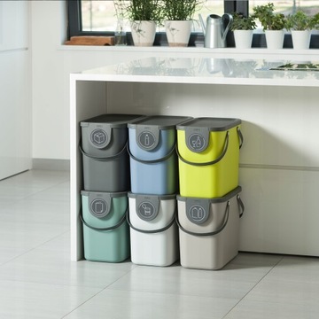 Контейнер для сортировки мусора Rotho, 25 л, зеленый