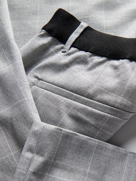 RESERVED chinos wygodne spodnie męskie szare krata slim fit 34
