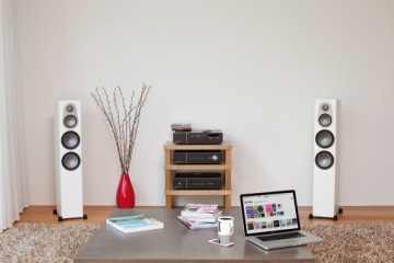 AUDIO MONITOR Silver 300 7G BLACK GLOSS FLOOR COLUMN