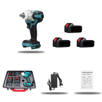 AKUMULATOROWY KLUCZ UDAROWY BEZSZCZOTKOWY 650Nm 1280W + 3x BATERIA 18V