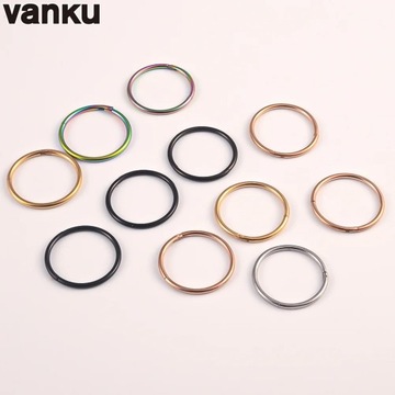 Vanku-Anillo de Nariz de segmento con bisagras, Clicker de pezón,